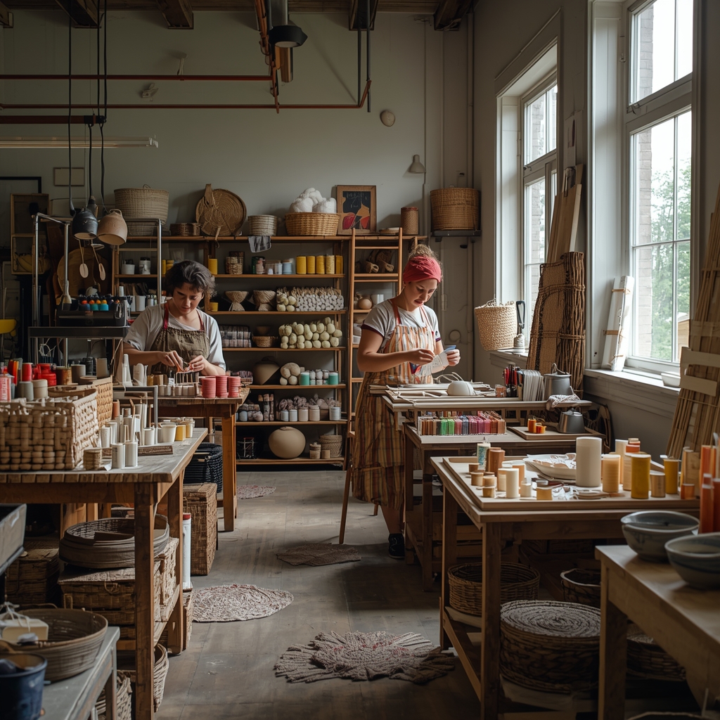 Afgewerkte creaties tentoongesteld